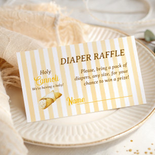 Italienska gula båge Cannoli Baby Shower blöja Tilläggskort