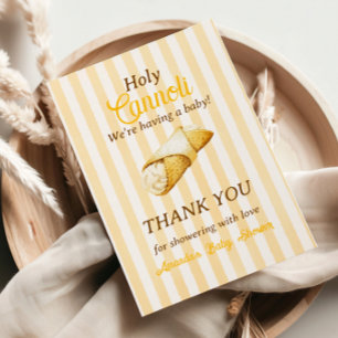 Italienska gula båge cannoli baby shower förmån tack kort