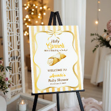 Italienska gula båge Cannoli Baby Shower Välkommen