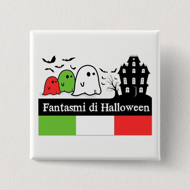 Italienska Halloween Spöken, Fantasmi di Halloween Knapp (Framsida)
