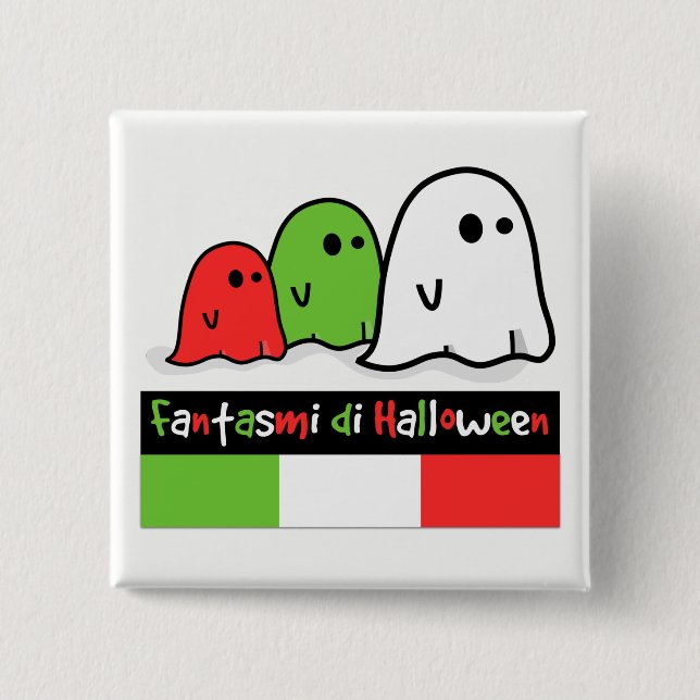 Italienska Halloween Spöken, Fantasmi di Halloween Knapp (Framsida)