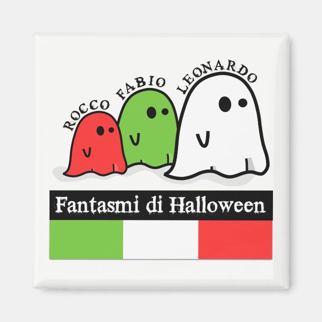 Italienska Halloween Spöken, Fantasmi di Halloween Magnet (Framsidan)