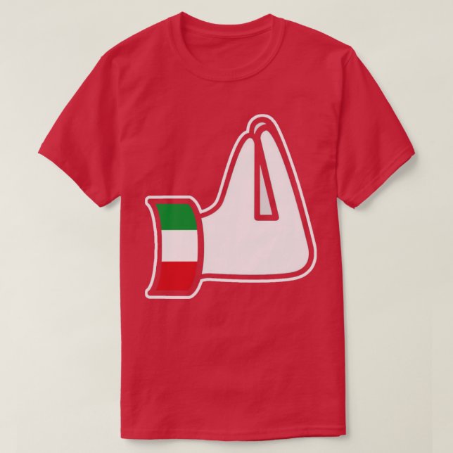 Italienska Hand Gesture Italia Italien Italiano T Shirt (Design framsida)