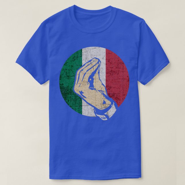 Italienska Hand Gesture Sjunga Language Funny Ital T Shirt (Design framsida)