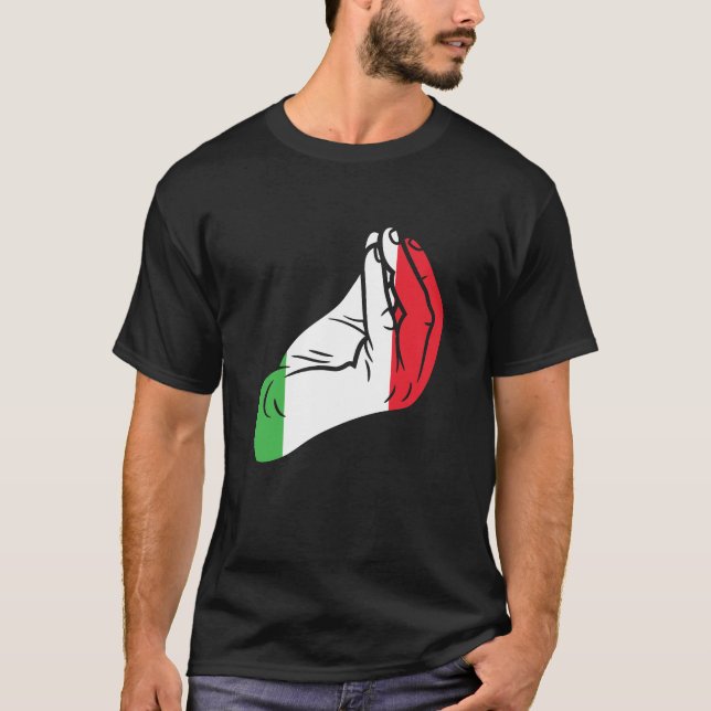 Italienska Hand Gestures - Gift för alla italiensk T Shirt (Framsida)