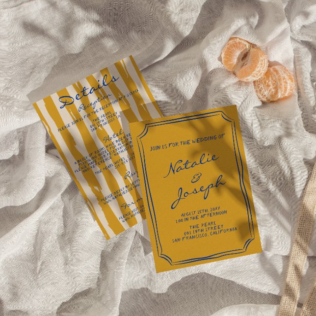 Italienska handskriven Streck i ett Bröllop Inbjudningar (Skapare uppladdad)