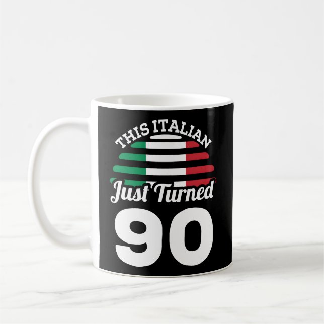 Italienska har just vänt 90 Italiarna 90:e Kaffemugg (Vänster)