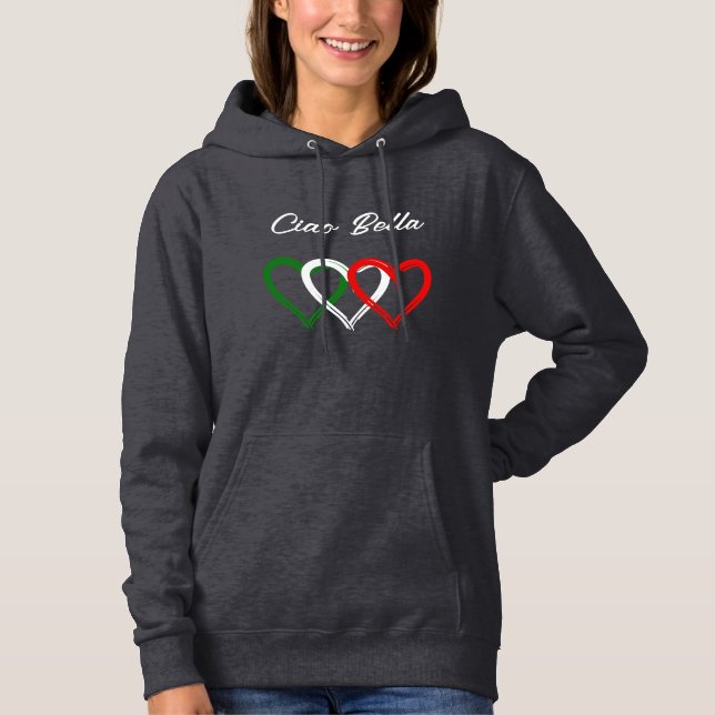 Italienska Hearts | Ciao Bella | Din text T Shirt (Framsida)