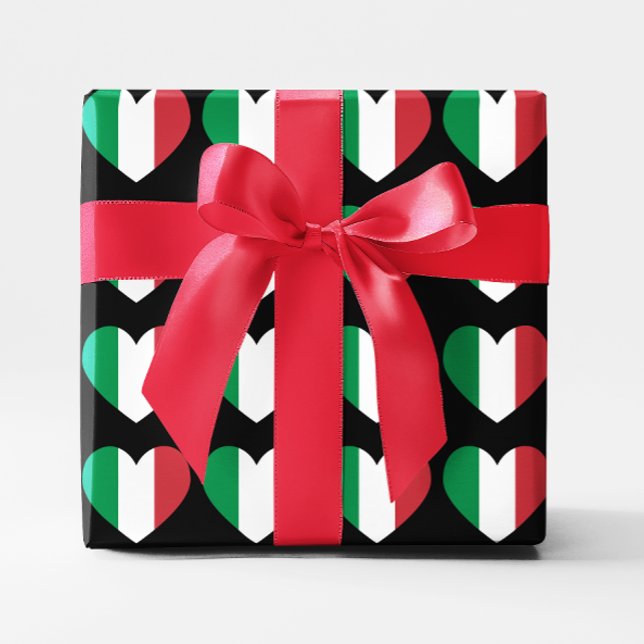 Italienska Hearts Presentpapper (Italian Hearts Wrapping Paper)