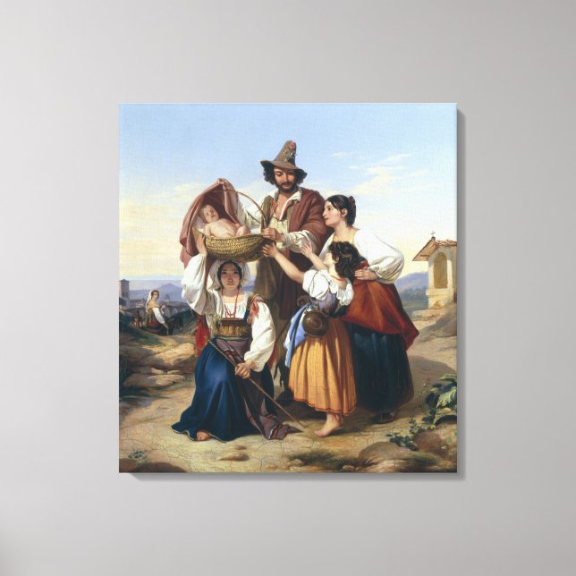 Italienska Herdsman, 1835 Canvastryck (Framsida)
