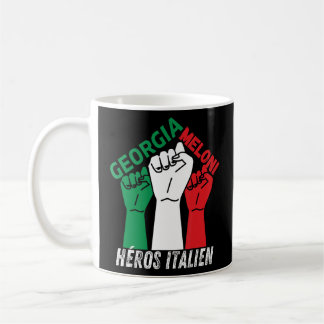 Italienska Heroes Georgia Meloni Héros Italien Kaffemugg