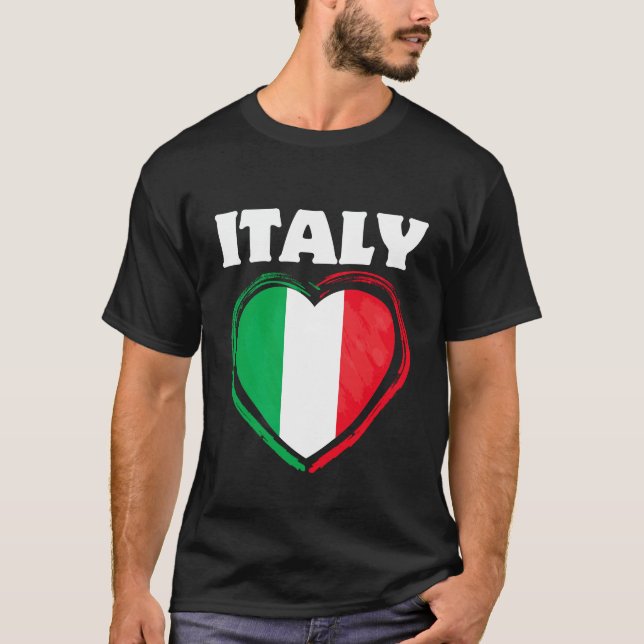 Italienska hjärtat t shirt (Framsida)