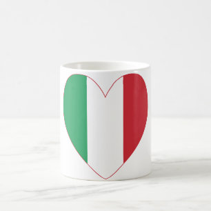 Italienska hjärtflagga kaffemugg