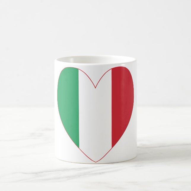 Italienska hjärtflagga kaffemugg (Center)
