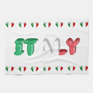 Italienska hjärtor kökshandduk
