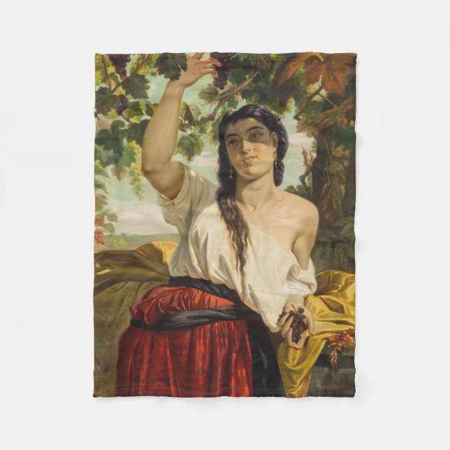 Italienska hongrisdruvor (sommarskörd) fleecefilt (Framsidan)