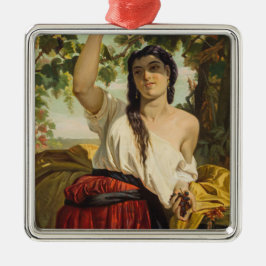 Italienska hongrisdruvor (sommarskörd) julgransprydnad metall