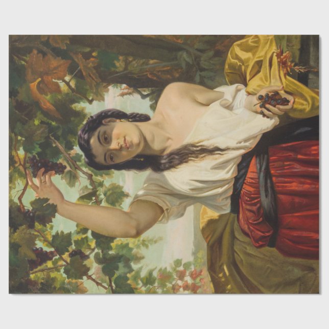 Italienska hongrisdruvor (sommarskörd) presentpapper (Platt)