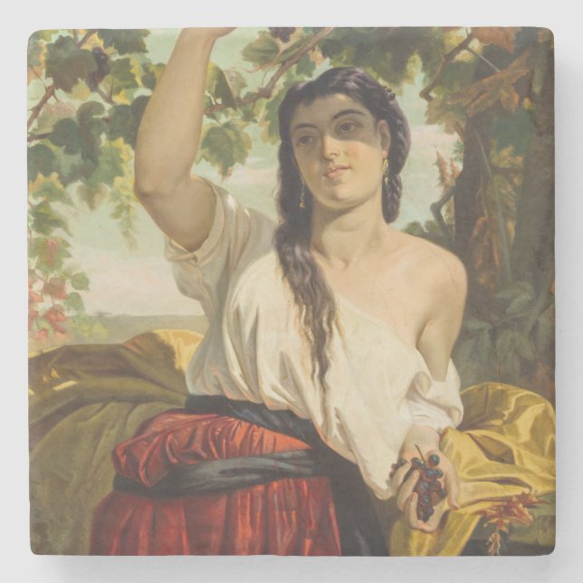 Italienska hongrisdruvor (sommarskörd) stenunderlägg (Framsidan)