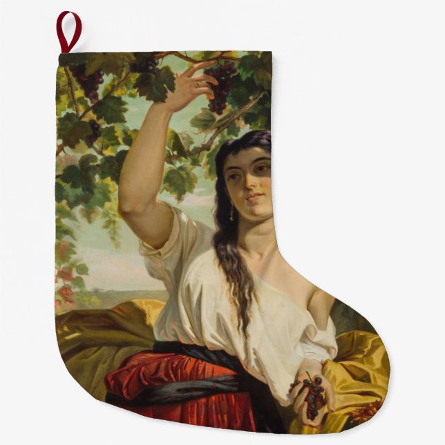 Italienska hongrisdruvor (sommarskörd) stor julstrumpa (Framsidan)