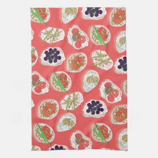 Italienska Hors d'oeuvres | Canape Mönster Kökshandduk