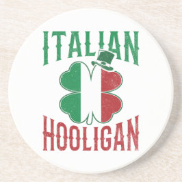 Italienska huoligan Italien Flagga Shamrock St Pat Underlägg