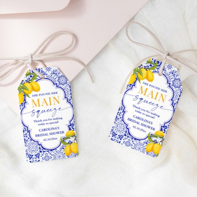 Italienska Huvudkandidaten Bröllopsdusch Presentetikett (Skapare uppladdad)