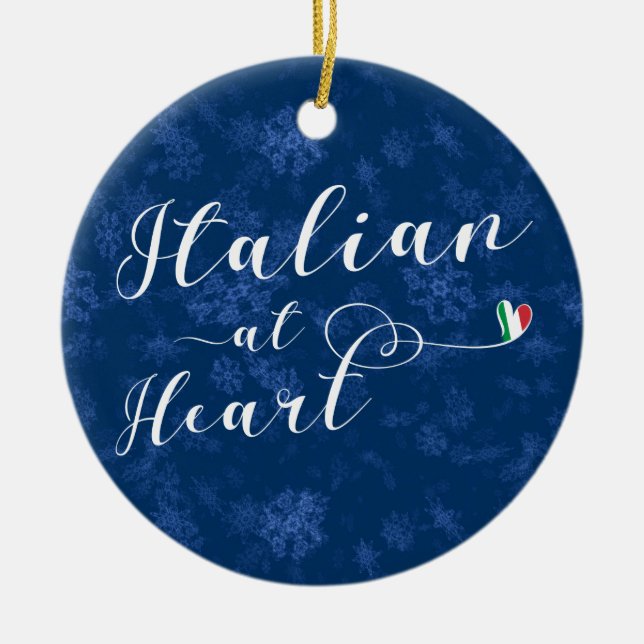 Italienska i hjärtat, Julgran-ornament, Italien Julgransprydnad Keramik (Framsidan)