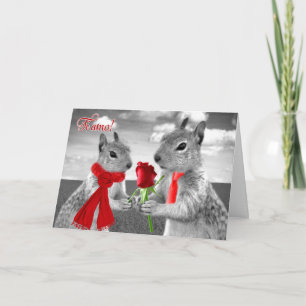 Italienska I Kärlek You Romantic Squirrels Ti Amo Kort
