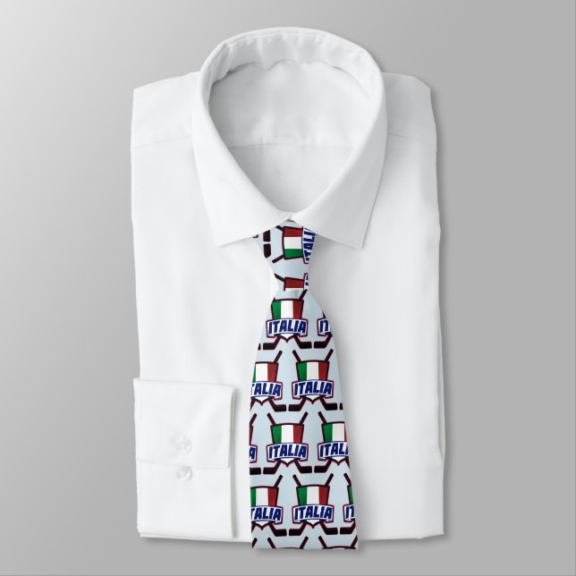 Italienska Ice Hockey Logotyp Tie Slips (Bunden)