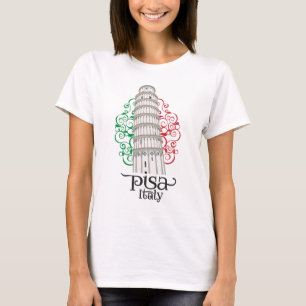 Italienska ikon Lutande tornet i Pisa T Shirt