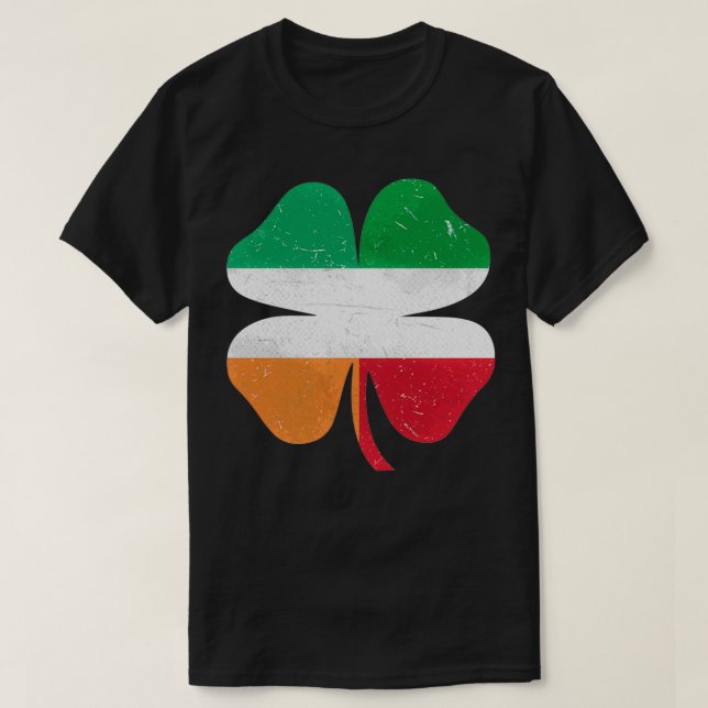 Italienska Irish Shamrock Italien Ireland St. T Shirt (Design framsida)