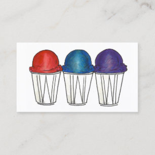 Italienska issäckskålen Sno Cone Shaved Ice Food S Visitkort