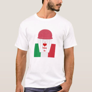 Italienska isskjortan Ice Kopp, flagga T-shirt