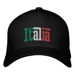Italienska Italiarna gåvor från Cap älskare Broderad Keps