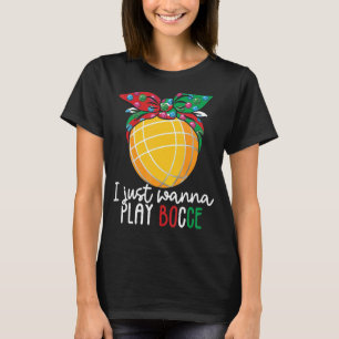 Italienska Italien Bowi Player Bocce Boll T Shirt