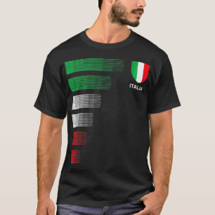 Italienska Italien Flagga Emblem Italienska Pridet T Shirt