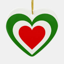 Italienska Italien Flagga Heart