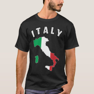 Italienska Italien Flagga Souvenir Italia Karta Vi T Shirt
