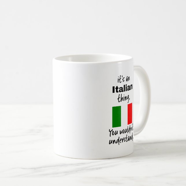 Italienska Italien Funny Gift Idea Mugg (Framsida höger)