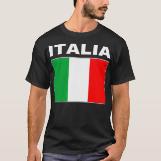 Italienska Italiens Flagga Coola Italienska Flaggo T Shirt