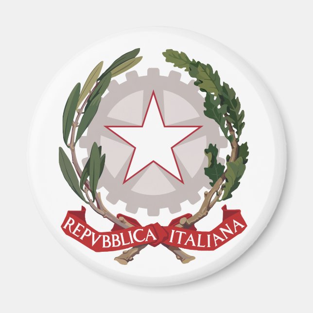 Italienska Italiens Officiell Jackat av Arm Herald Magnet (Framsidan)