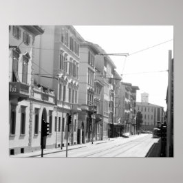 Italienska järnvägsspår affisch