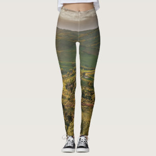Italienska jordbruksmarker på landsbygden, Toscana Leggings
