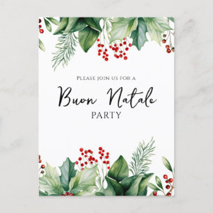 Italienska julbuon Natale Party Helg Vykort