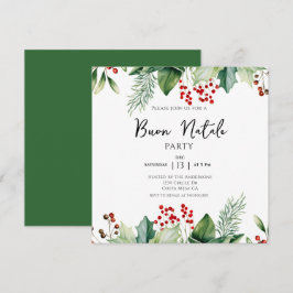 Italienska julbuon Natale Party Inbjudningar