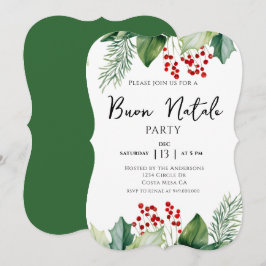 Italienska julbuon Natale Party Inbjudningar