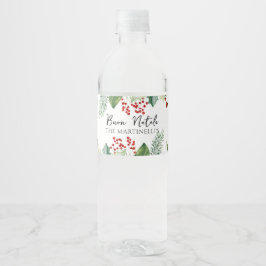 Italienska julbuon Natale Party Vattenflaskor Etikett