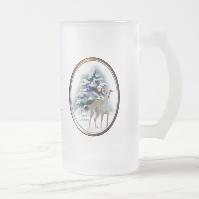 Italienska julklappar frostat ölglas (Höger)