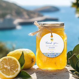 Italienska Kakelplattor Citron Gelato Sommar Bröll Gåvor Etiketter